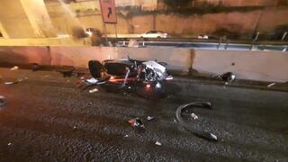 זירת התאונה שבה נהרג רוכב אופנוע ליד קריית אונו