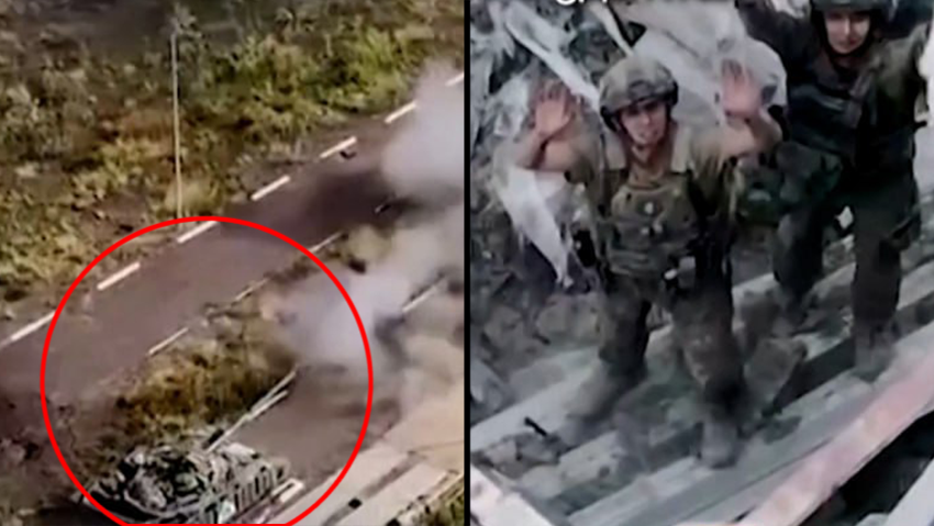 תיעוד שפרסם צבא אוקראינה מרגעי ה פלישה למחוז קורסק ב רוסיה 
