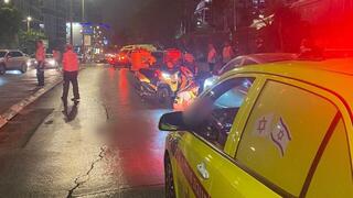 זירת התאונה ברחוב ירמיהו בקריית אונו