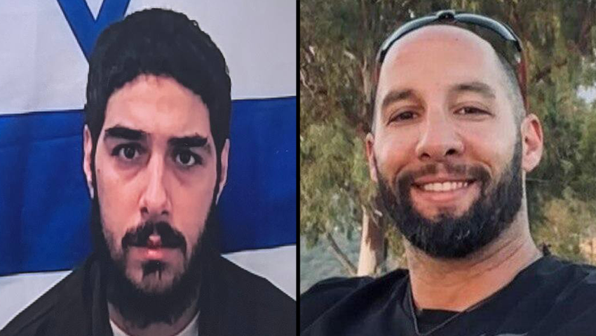 Yohai Avni on the right and terrorist Ibrahim Mansour 