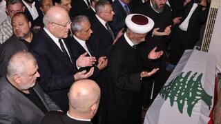 שגריר איראן, מוג'טאבה אמאני, בהלוויית ראש ממשלת לבנון סלים אל חוד 