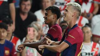 דני אולמו ולאמין ימאל חוגגים