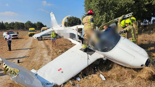 זירת התרסקות המטוס הקל בכפר גליקסון