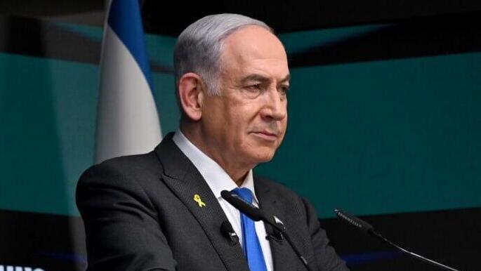 בנימין נתניהו עם המצגת מפת ציר פילדלפי