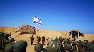 מפקד אוגדת עזה הנכנס, תת אלוף ברק חירם בטקס כניסה לתפקיד ליד בית חאנון שבצפון הרצועה