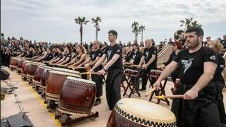 Шоу барабанщиков в исполнении ансамбля TAIKO LIFE Israel 