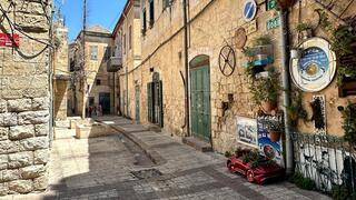 Everything is closed in Nazareth's Old City due to the lack of tourism