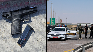  מפקד פיקוד המרכז, מח"ט הבקעה והעמקים ומפקדים נוספים בהערכת מצב בזירת הפיגוע ונשקו של המחבל