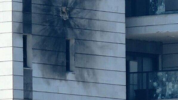 תיעוד מהפגיעה הישירה בנהריה