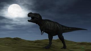 טירנוזאורוס והירח