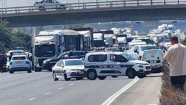 תיעוד מזירת האירוע בכביש 6