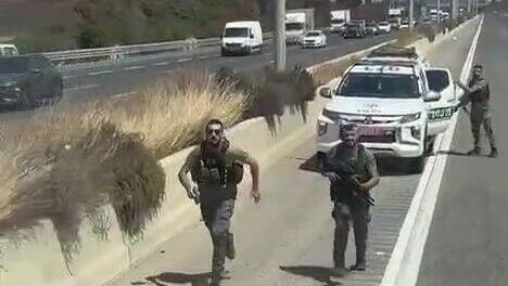 תיעוד מזירת האירוע בכביש 6