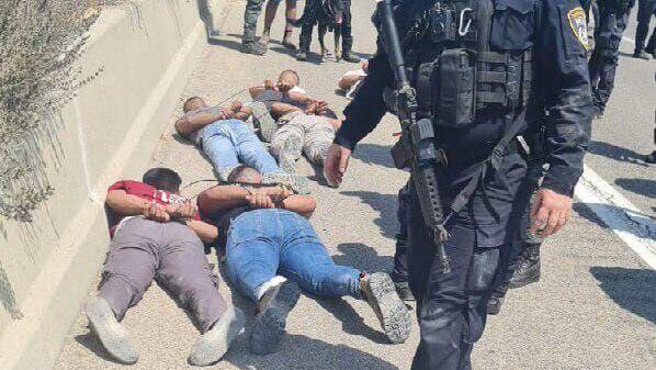 תיעוד ממעצר המחבלים בכביש 6