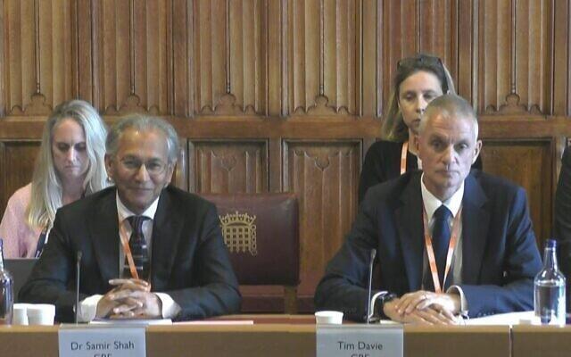 BBC chair Samir Shah (left) and BBC Director-General Tim Davie