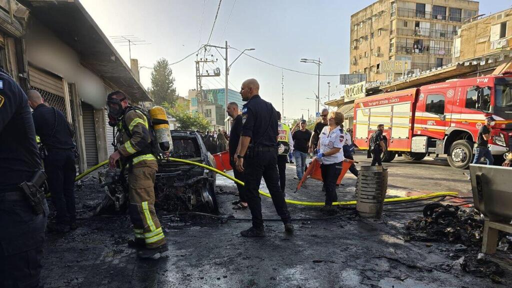 זירת פיצוץ הרכב ברמלה