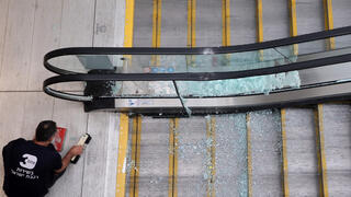 נזק בתחנת הרכבת במודיעין