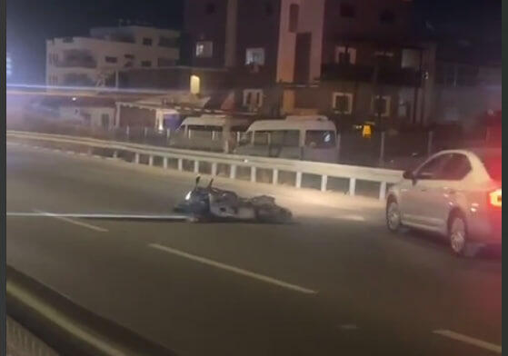 זירת התאונה בטייבה