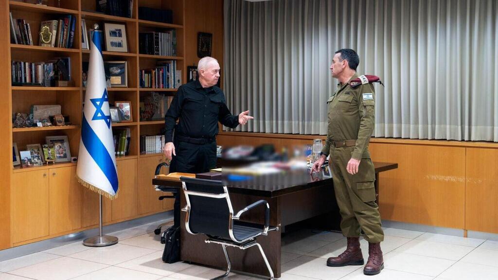 שר הביטחון יואב גלנט קיים הערכת מצב עם הרמטכ"ל הרצי הלוי