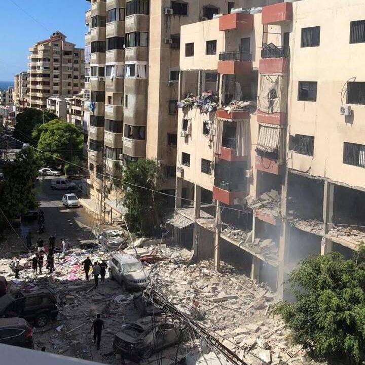 נזקים מתקיפת מבנה באזור צור