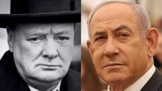Winston Churchill and Benjamin Netanyahu 