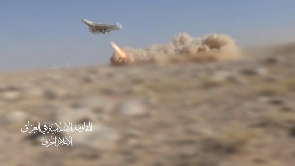 סרטון של שיגור הכטב"מים לאילת על ידי ההתנגדות האסלאמית בעיראק