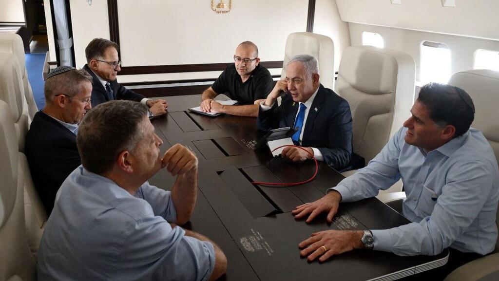  ראש הממשלה בנימין נתניהו במטוס כנף ציון בדרכו לנאום בעצרת הביטחון של האו"ם 