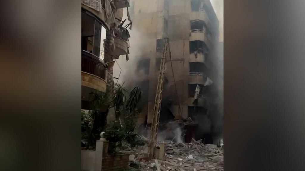 הריסות לאחר התקיפות בדאחיה