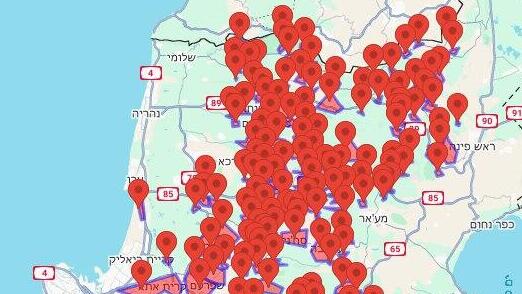 מטח רקטות לעבר מועצות אזוריות עמק יזרעאל