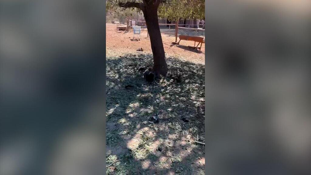 רסיסי כטב"מ שנורה מלבנון ויורט נפלו בשטח קיבוץ מרום גולן