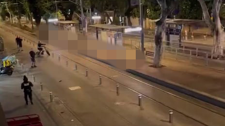 זירת אירוע הירי בשדרות ירושלים ביפו