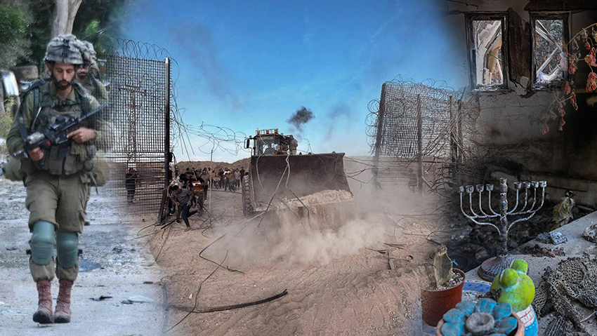 7 באוקטובר, תיעוד פלסטיני: הגדר פרוצה בדרום רצועת עזה