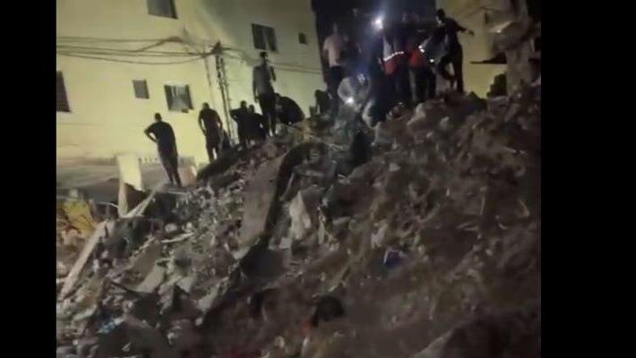 הריסות הבית שתקף צה"ל בטול כרם