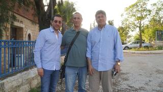 אריק ס. גולדשטיין מנכ"ל פדרציית ניו יורק  דוד אזולאי ראש מועצת מטולה  איציק שמולי מנכ"ל פדרציית ניו יורק בישראל.