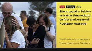 כותרות סיקור בעולם שנה ל 7 באוקטובר