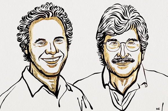 A discovery that provided insights into how each cell produces different proteins and how this process is regulated. Ruvkun (right) and Ambros (Illustration: Nobel Prize Website) A discovery that provided insights into how each cell produces different proteins and how this process is regulated. Ruvkun (right) and Ambros