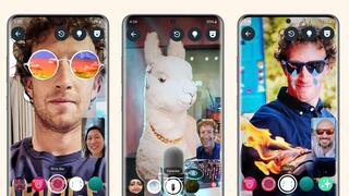 מארק צוקרברג, מנכ"ל מטא, מציג את הפילטרים החדשים בוואטסאפ