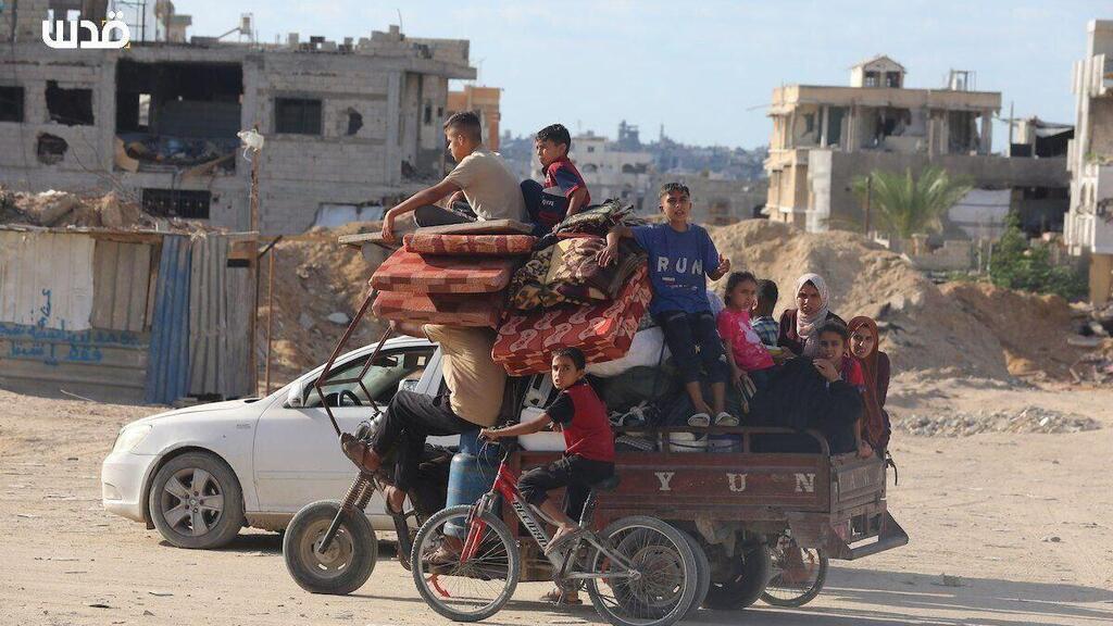 Эвакуирующиеся жители Газы עקורים ברצועת עזה