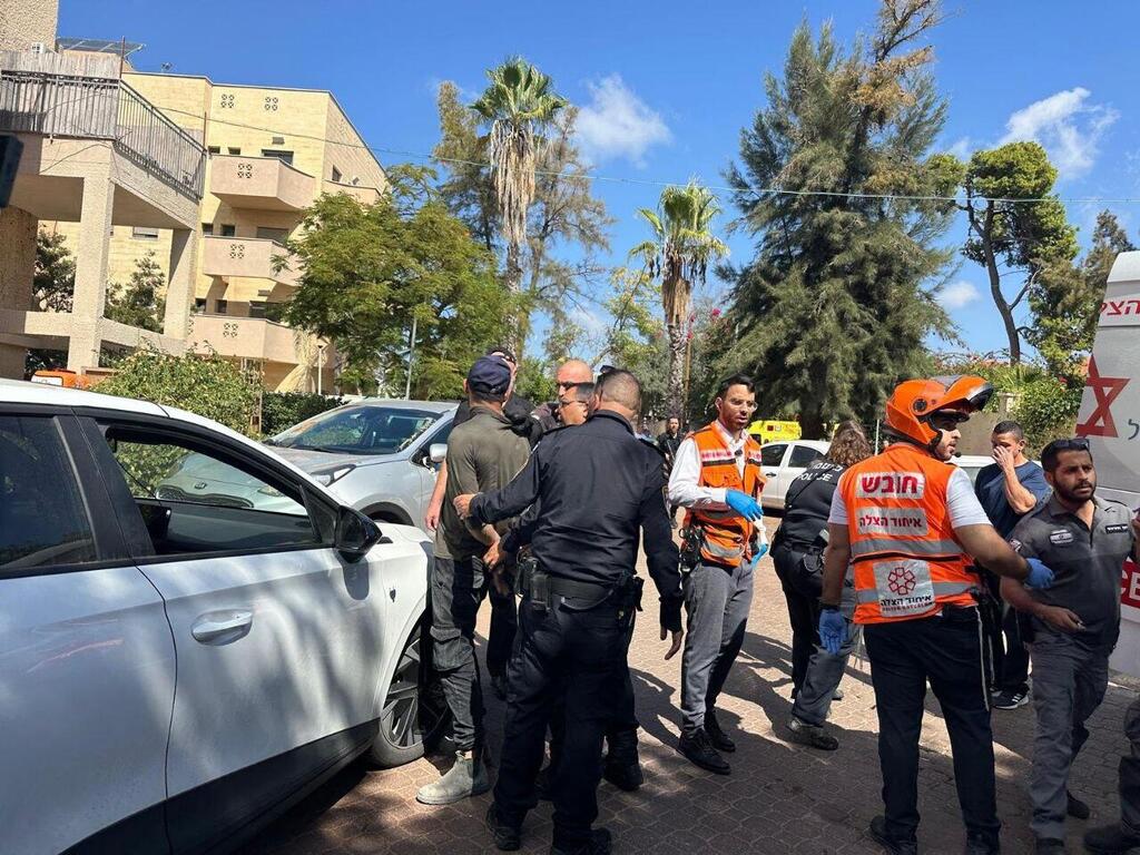 זירת הפיגוע בחדרה