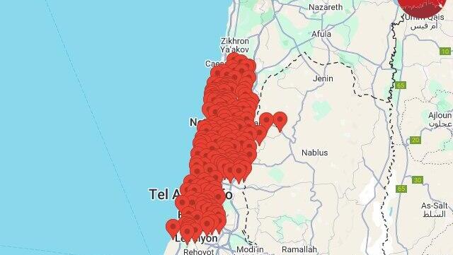 Central Israel under rocket attack 