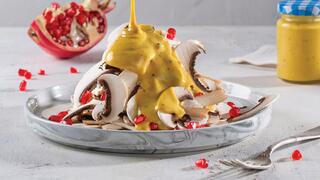 סלט פטריות ברוטב חרדל