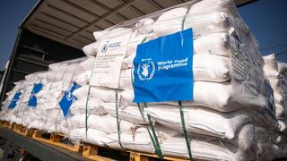  תיעוד מהעברת הסיוע ההומניטרי לצפון הרצועה דרך מעבר 'ארז מערב