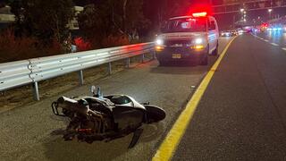 זירת התאונה בכביש 431 ליד ראשון לציון