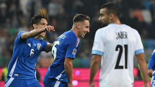 שחקן נבחרת איטליה דוידה פראטזי חוגג