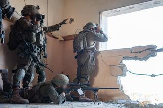 תיעוד מירי פגז הטנק על המבנה בו שהה יחיא סינוואר