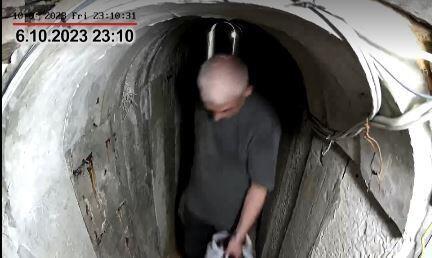 Hamas leader Yahya Sinwar seen slipping into underground bunker with family night before October 7 massacre 