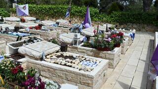 חלקת חללי 'חרבות ברזל' בבית העלמין הצבאי בהר הרצל