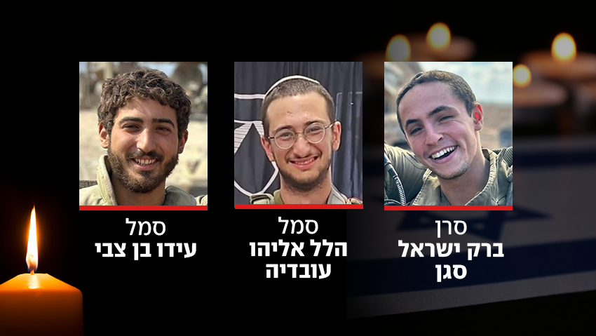 סרן ברק ישראל סגן, סמל הלל אליהו, סמל עידו בן צבי  ז"ל