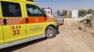 זירת התאונה בה נהרג ילד בן 3