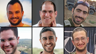 למעלה, מימין: נתנאל הרשקוביץ, הרב אבירם חריב ואלון ספראי. למטה, מימין: הלל עובדיה, אליאב אביטבול וגלעד אלמליח