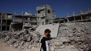 הנזקים ברצועת עזה לאחר התקיפות  בחאן יונס